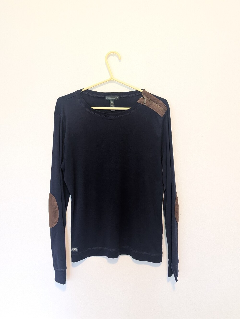 NWOT Vintage Lauren Ralph Lauren Navy Knit Top Late 90s Preppy Heritage XL